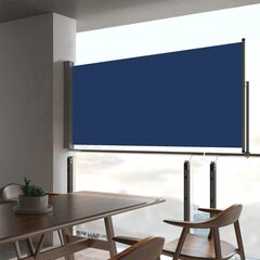 lahtitõmmatav terrassi külgsein, 60 x 300 cm, sinine цена и информация | Зонты, маркизы, стойки | kaup24.ee