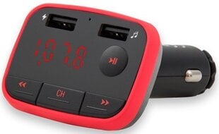Bluetooth FM modulaator Savio TR-10, punane hind ja info | FM modulaatorid, FM trasmitterid | kaup24.ee
