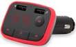 Bluetooth FM modulaator Savio TR-10, punane цена и информация | FM modulaatorid, FM trasmitterid | kaup24.ee