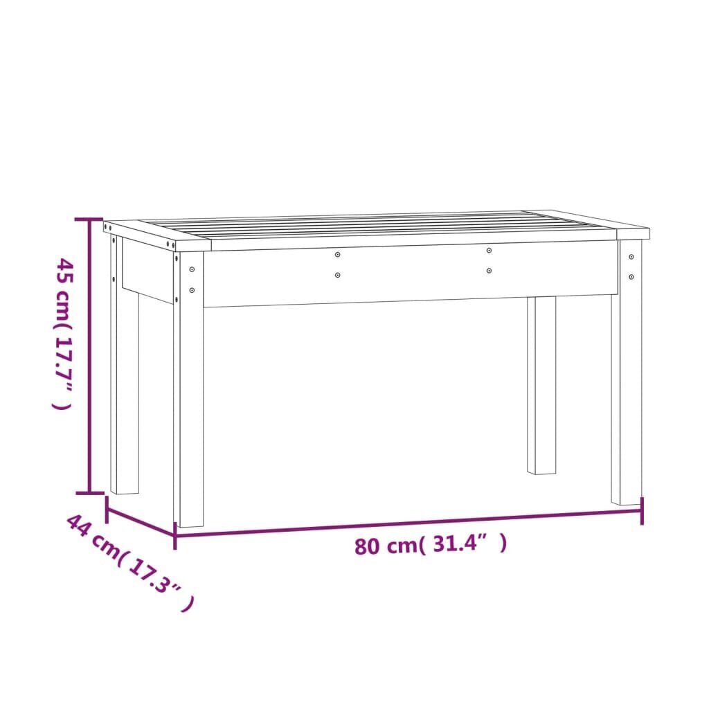 aiapink, must, 80 x 44 x 45 cm, männipuit цена и информация | Aiapingid | kaup24.ee