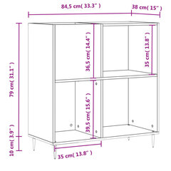 plaadikapp, kõrgläikega valge, 84,5 x 38 x 89 cm, tehispuit цена и информация | Шкафчики в гостиную | kaup24.ee