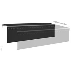 automaatne varikatus LED, tuuleandur, 5x3 m, antratsiit цена и информация | Зонты, маркизы, стойки | kaup24.ee