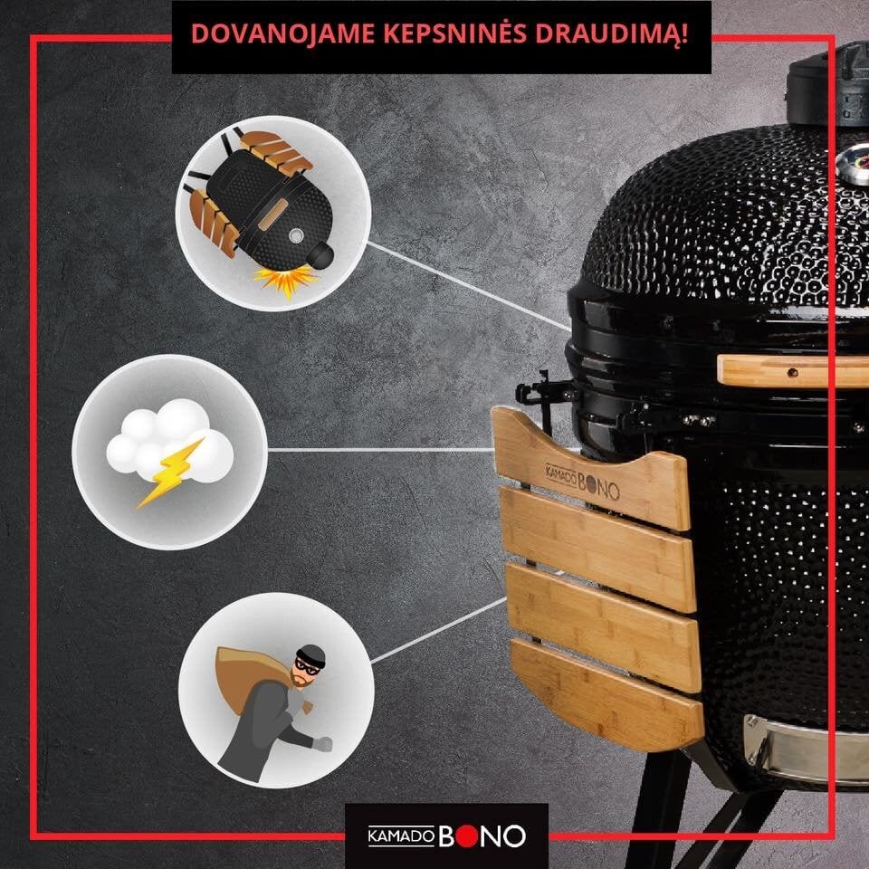 Keraamiline grill KAMADO BONO MINIMO 40 cm, punane цена и информация | Grillid | kaup24.ee