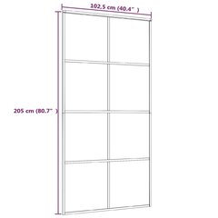 liuguks, matt ESG-klaas ja alumiinium, 102,5 x 205 cm, must цена и информация | Межкомнатные двери | kaup24.ee