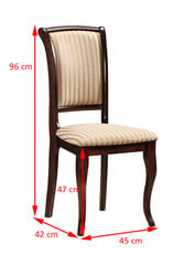 2-tooli komplekt MN-SC, valge/beež värv hind ja info | Söögitoolid, baaritoolid | kaup24.ee
