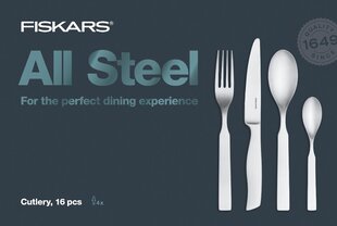 Набор столовых приборов Fiskars All Steel, 16 частей цена и информация | Столовые приборы | kaup24.ee