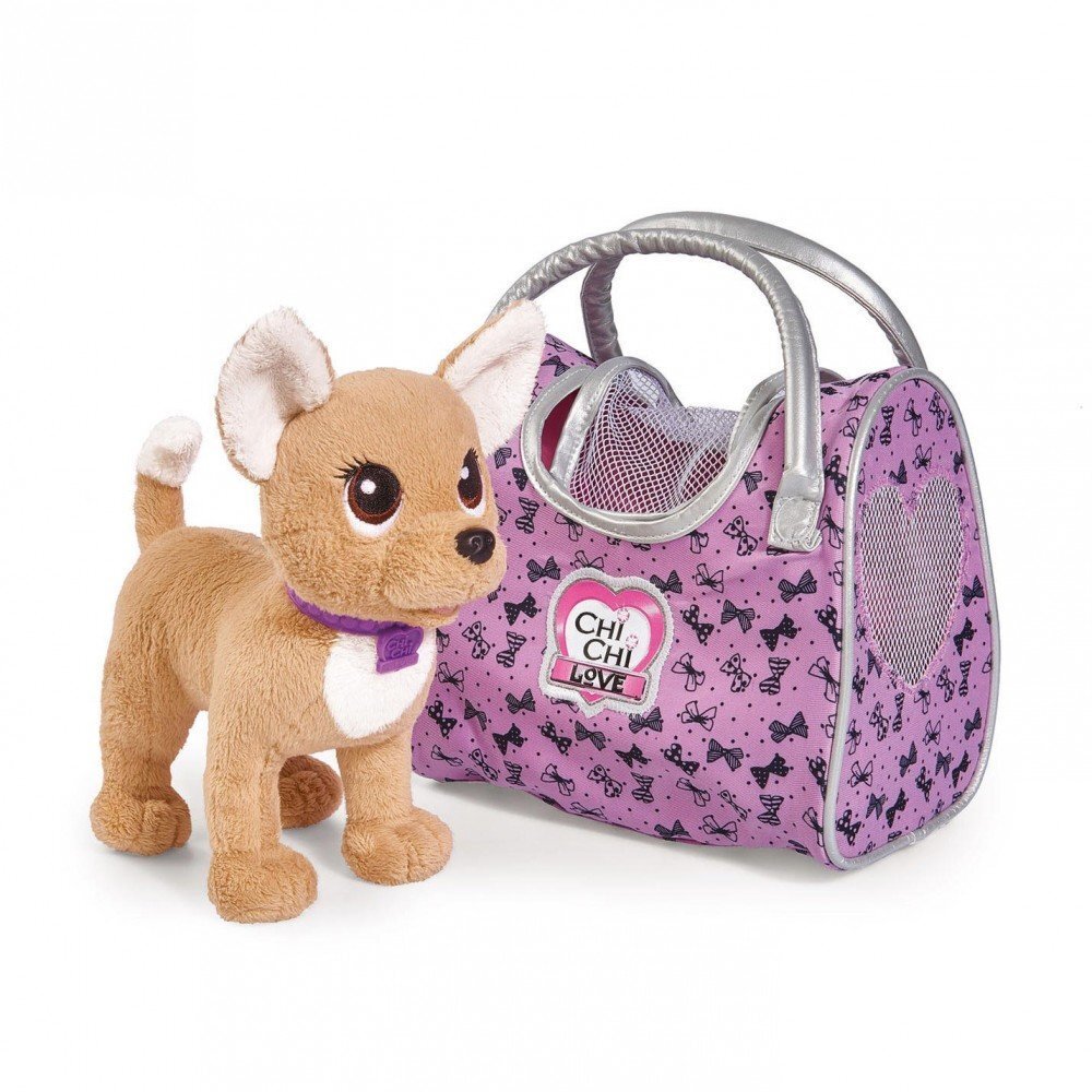 Plüüsist Chihuahua On Tour kotiga Chi Chi Love, 20 cm hind ja info | Pehmed mänguasjad | kaup24.ee