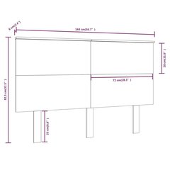 voodipeats, must,144x6x82,5 cm, männipuit hind ja info | Voodid | kaup24.ee