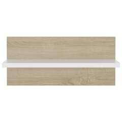 seinariiulid 4 tk, valge ja sonoma tamm, 40x11.5x18cm цена и информация | Полки | kaup24.ee