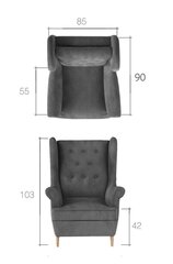 Pehme mööbli komplekt Aros 2+1, oranž hind ja info | Pehme mööbli komplektid | kaup24.ee