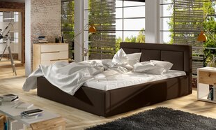 Кровать Belluno MD, 180x200 см, искусственная кожа, коричневая цена и информация | Кровати | kaup24.ee
