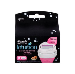 Бритвенные лезвия Wilkinson Sword Intuition Ultra Moisture 3 шт. цена и информация | Косметика и средства для бритья | kaup24.ee