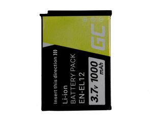 Green Cell® for Nikon Coolpix AW100 AW110 AW120 S9500 S9300 S9200 S9100 S8200 S8100 S6300 3.7V 1000mAh hind ja info | Akud, patareid fotoaparaatidele | kaup24.ee