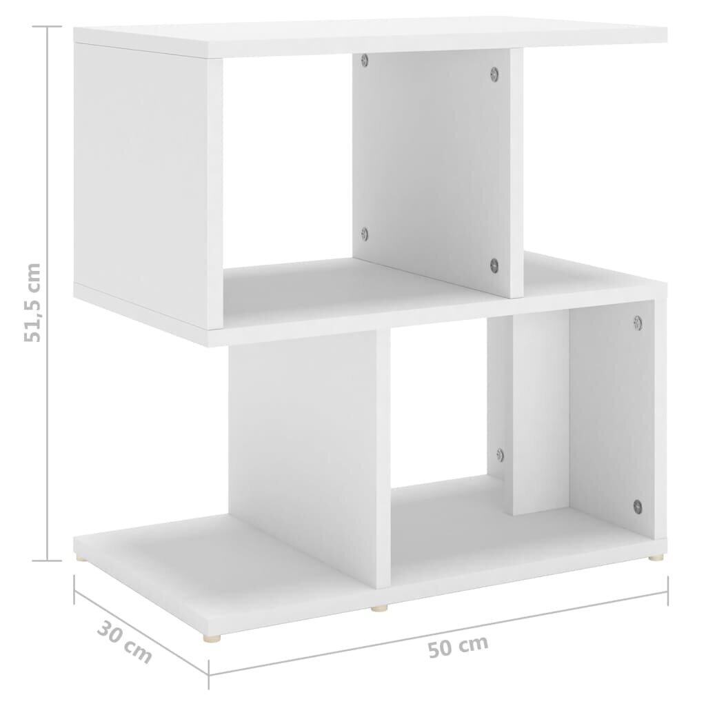 Voodikapp, 50x30x51,5 cm, 2 tk, valge hind ja info | Öökapid | kaup24.ee