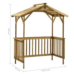 grillikuur, 163,5x93x210 cm, immutatud männipuit hind ja info | Päikesevarjud, markiisid ja alused | kaup24.ee