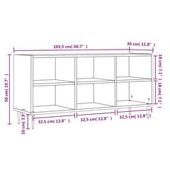 telerikapp, suitsutatud tamm, 103,5 x 30 x 50 cm, tehispuit hind ja info | TV alused | kaup24.ee