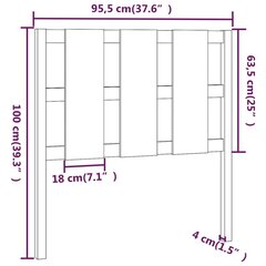 Изголовье кровати, 95,5x4x100 см цена и информация | Кровати | kaup24.ee