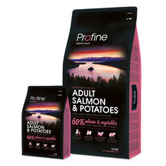 Profine Adult Salmon & Potatoes koeratoit 3 kg hind ja info | Kuivtoit koertele | kaup24.ee