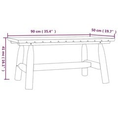 kohvilaud, 90 x 50 x 41 cm, kuusepuit hind ja info | Aialauad | kaup24.ee