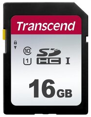 Карта памяти SDHC 16GB UHS-I/C10 TS16GSDC300S TRANSCEND цена и информация | Transcend Мобильные телефоны, Фото и Видео | kaup24.ee