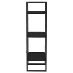 3-korruseline raamaturiiul, 40x30x105 cm, must, männipuit hind ja info | Riiulid | kaup24.ee