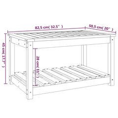 aialaud, must, 82,5 x 50,5 x 45 cm, männipuit цена и информация | Садовые столы и столики | kaup24.ee