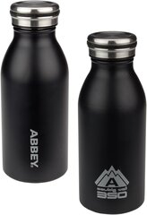 Бутылка для воды Abbey Victoria, 350 мл, черная цена и информация | Бутылки для воды | kaup24.ee