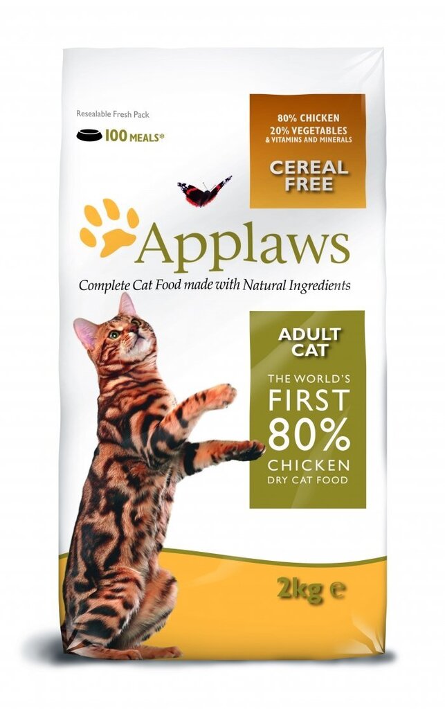 Applaws Dry Cat kanaga, 400 g hind ja info | Kuivtoit kassidele | kaup24.ee