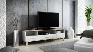 Cama RTV alus Lotta 180cm valge + sonoma tamm hind ja info | TV alused | kaup24.ee