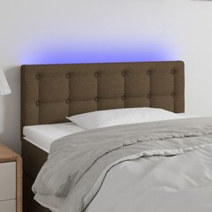 LED-voodipeats, tumepruun, 80x5x78/88 cm, kangas цена и информация | Кровати | kaup24.ee