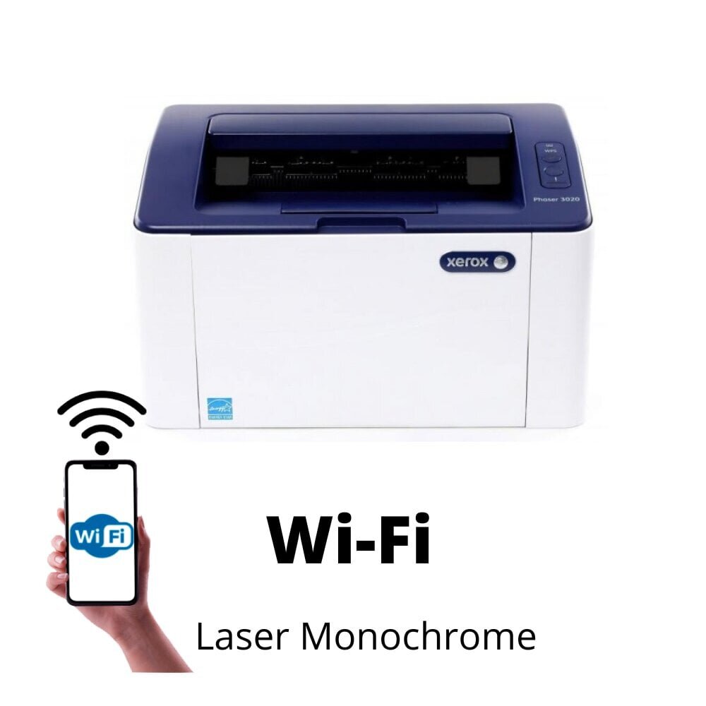 Лазерные принтер Xerox Phaser 3020V_BI Wi-Fi принтер лазерный черно-белый  цена | kaup24.ee