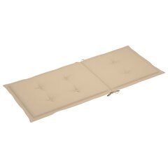 aiatooli istmepadjad 2 tk beež, 120 x 50 x 3 cm цена и информация | Подушки, наволочки, чехлы | kaup24.ee