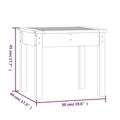 aiapink, 50 x 44 x 45 cm, männipuit hind ja info | Aiapingid | kaup24.ee