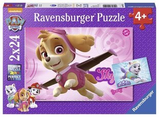 Головоломка Paw Patrol (Собачий Патруль) Skye & Everest, 9152, 2 x 24 д. цена и информация | Пазлы | kaup24.ee