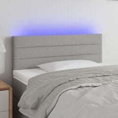 LED-voodipeats, helehall, 80x5x78/88 cm, kangas цена и информация | Кровати | kaup24.ee