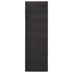 vaip, naturaalne sisal, 80 x 250 cm, must цена и информация | Ковры | kaup24.ee