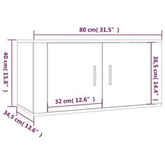 seina telerikapid, 3 tk, hall Sonoma, 80x34,5x40 cm цена и информация | Тумбы под телевизор | kaup24.ee