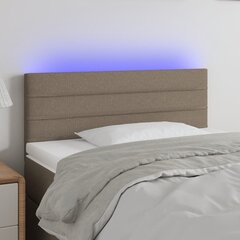 LED-voodipeats, pruunikashall, 80x5x78/88 cm, kangas цена и информация | Кровати | kaup24.ee