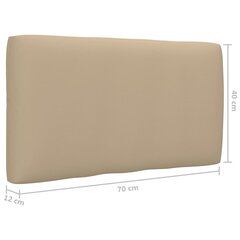 euroalustest diivani padi, beež 70 x 40 x 10 cm цена и информация | Подушки, наволочки, чехлы | kaup24.ee