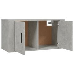 seina telerikapid 2 tk, betoonhall, 80x34,5x40 cm цена и информация | Тумбы под телевизор | kaup24.ee