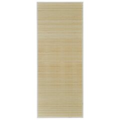 Ristkülikukujuline bambusvaip, naturaalne värv 150 x 200 cm hind ja info | Vaibad | kaup24.ee