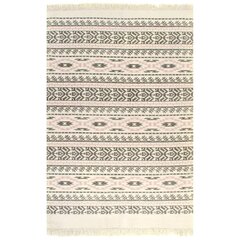 Kilim vaip, puuvill, 120 x 180 cm, mustriline, hall/roosa цена и информация | Ковры | kaup24.ee