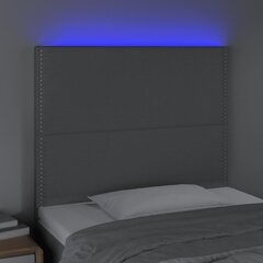 LED-voodipeats, helehall, 100x5x118/128 cm, kangas цена и информация | Кровати | kaup24.ee