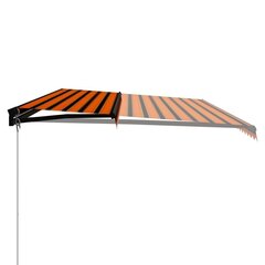 käsitsi kasutatav varikatus, LED 600 x 300 cm, oranž ja pruun цена и информация | Зонты, маркизы, стойки | kaup24.ee