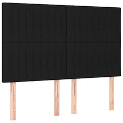 LED-voodipeats, must, 144x5x118/128 cm, kangas цена и информация | Кровати | kaup24.ee