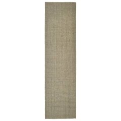 vaip, naturaalne sisal, 80 x 300 cm, pruunikashall hind ja info | Vaibad | kaup24.ee