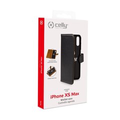 Telefoniümbris Celly Wally telefonile iPhone XS Max, must hind ja info | Telefoni kaaned, ümbrised | kaup24.ee