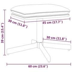 jalapink, helehall, 60 x 60 x 39 cm, samet hind ja info | Kott-toolid, tumbad, järid | kaup24.ee