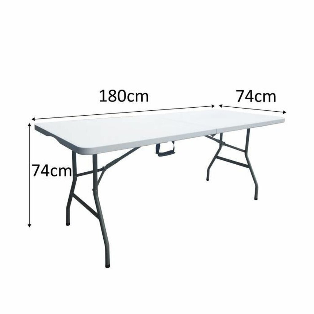 Kokkupandav klapplaud 180 x 75 x 74 cm Metall Plastmass цена и информация | Aiamööbli komplektid | kaup24.ee