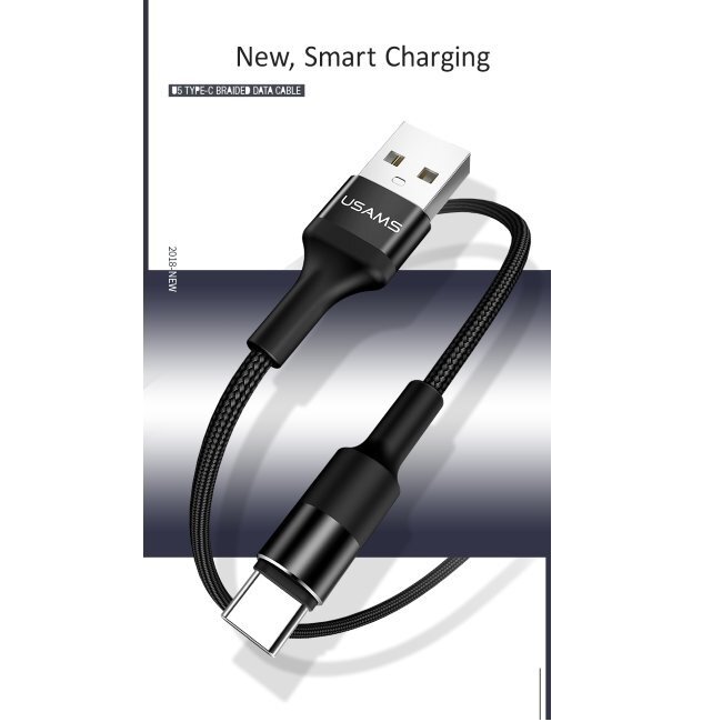 Kaabel Usams SJ221TC01, USB A 2.0 - USB C, 1.2 m цена и информация | Kaablid ja juhtmed | kaup24.ee